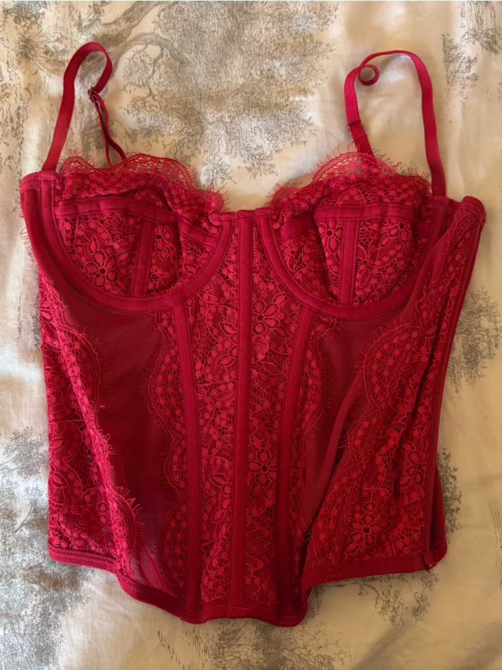Urban Outfitters Out From Under Red Lace Bustier Camisole small